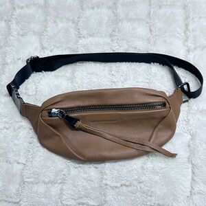 Aimee Kestenberg Chestnut Gunmetal‎ Milan Leather Fanny Pack Belt Bag Sling bag